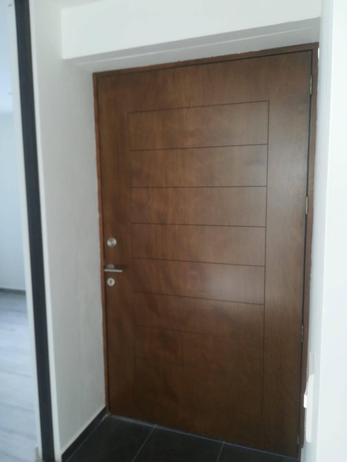 Foto puerta de chapa de madera