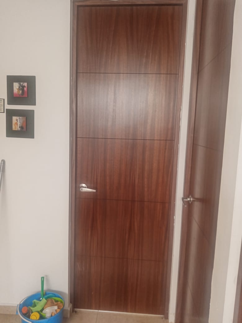 Foto puerta de chapa de madera