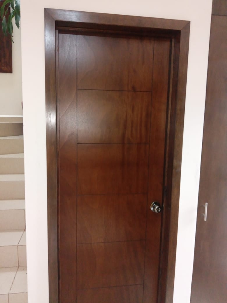 Foto puerta de chapa de madera